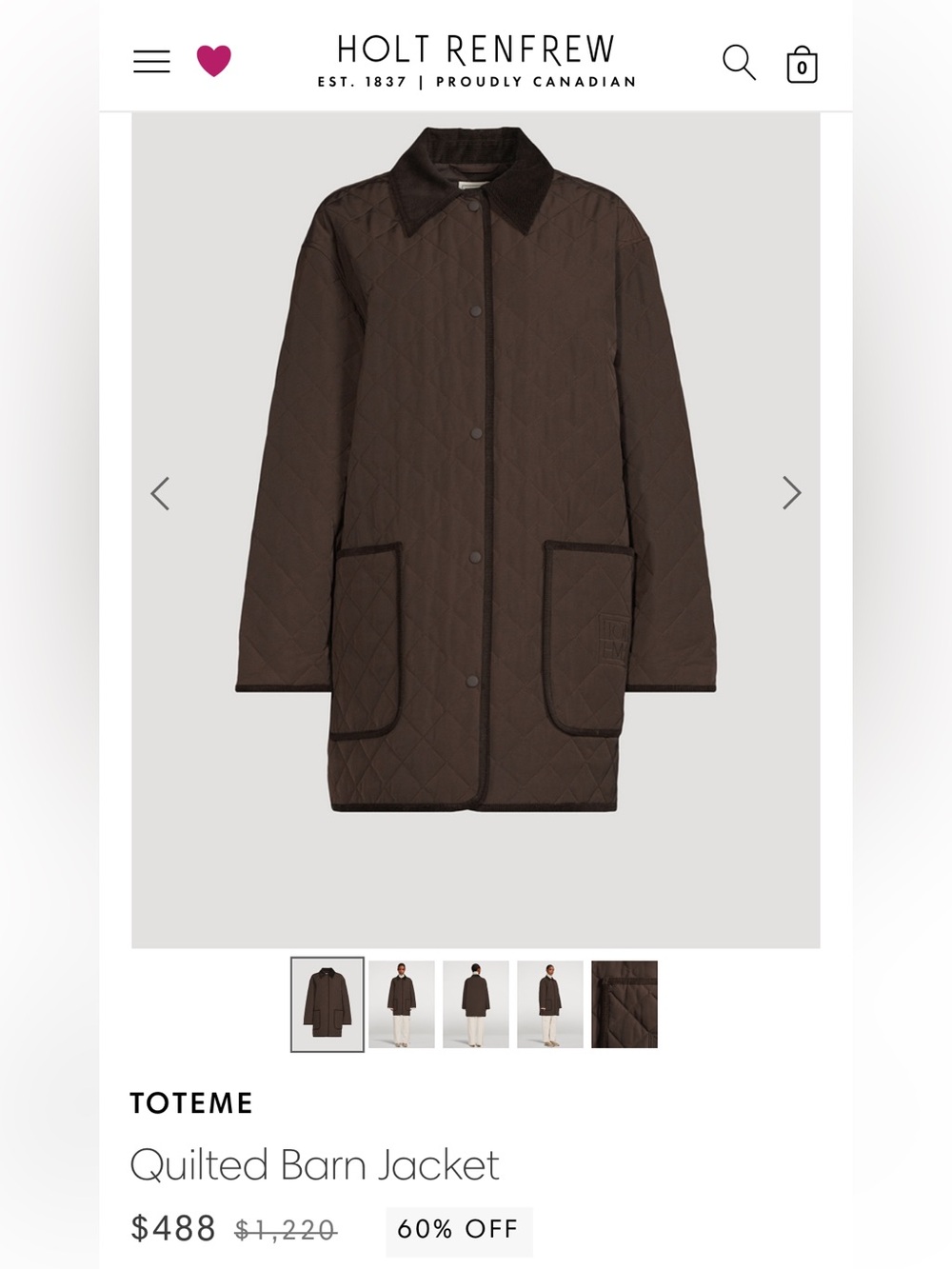 Toteme Quilted Barn Jacket